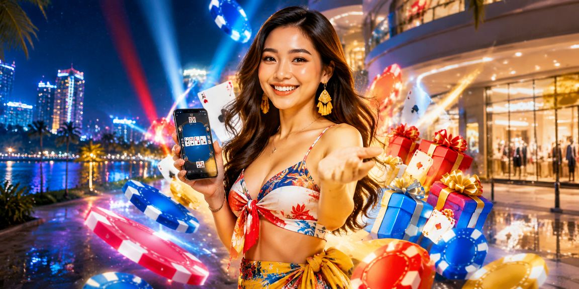 Suasana permainan poker dan kasino meja bergaya Melayu di Malaysia